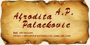 Afrodita Palačković vizit kartica